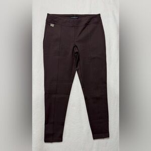 Zac & Rachel pull on slim leg pants leggings wit gold side hardware detail Sz PM